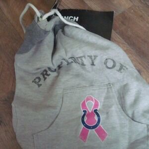 INDIANAPOLID COLTS 13X16 HOODIE CANCER BAG PURSE VINTAGE ZIPPER L4‎